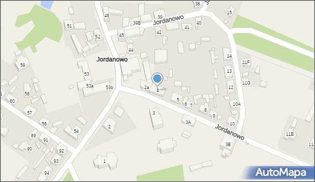 Jordanowo, Jordanowo, 4, mapa Jordanowo