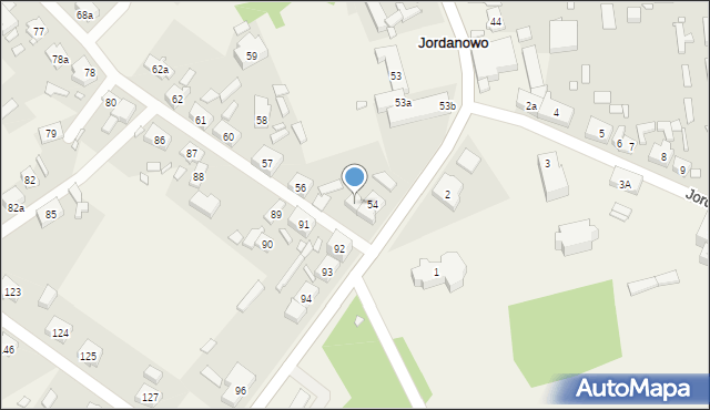 Jordanowo, Jordanowo, 55A, mapa Jordanowo
