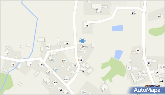 Jordanowo, Jordanowo, 65, mapa Jordanowo