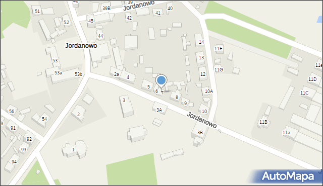 Jordanowo, Jordanowo, 7, mapa Jordanowo