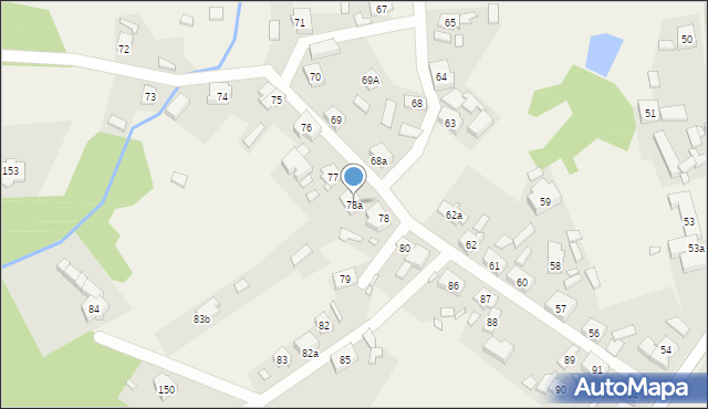 Jordanowo, Jordanowo, 78a, mapa Jordanowo