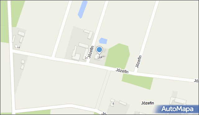 Józefin, Józefin, 14A, mapa Józefin