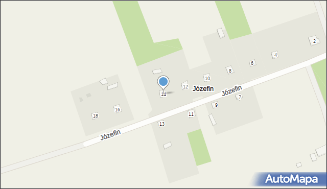 Józefin, Józefin, 14, mapa Józefin