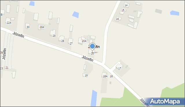 Józefin, Józefin, 20, mapa Józefin