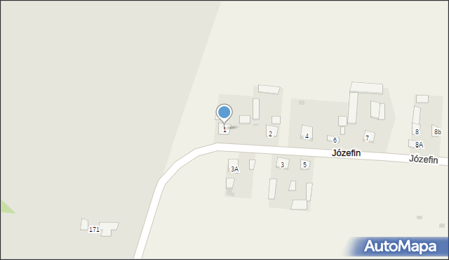 Józefin, Józefin, 1, mapa Józefin