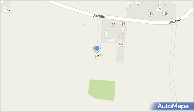 Józefin, Józefin, 13a, mapa Józefin