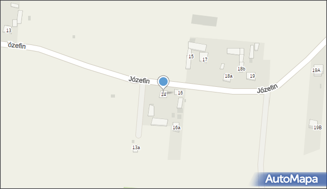 Józefin, Józefin, 14, mapa Józefin