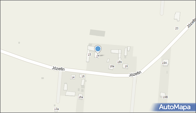 Józefin, Józefin, 17, mapa Józefin