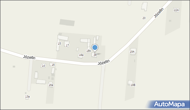 Józefin, Józefin, 19, mapa Józefin