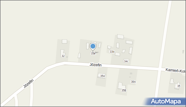 Józefin, Józefin, 33a, mapa Józefin