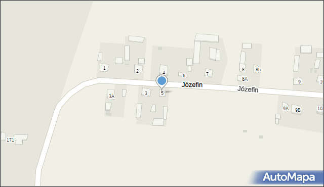 Józefin, Józefin, 5, mapa Józefin