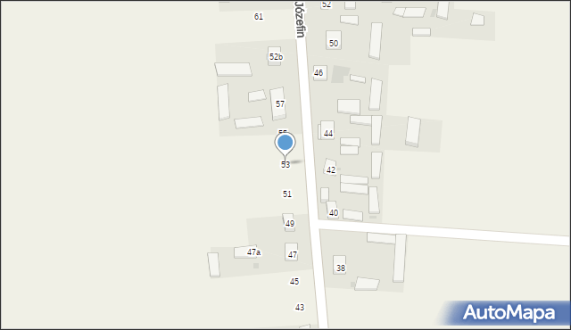 Józefin, Józefin, 53, mapa Józefin