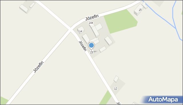 Józefin, Józefin, 13, mapa Józefin