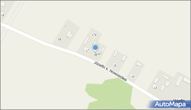 Józefin k. Nowosiółek, Józefin k. Nowosiółek, 16, mapa Józefin k. Nowosiółek