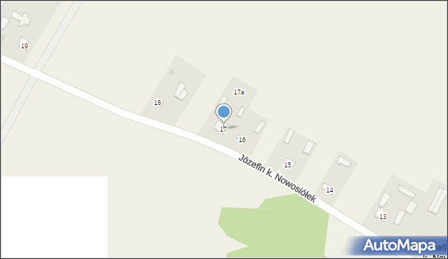 Józefin k. Nowosiółek, Józefin k. Nowosiółek, 17, mapa Józefin k. Nowosiółek