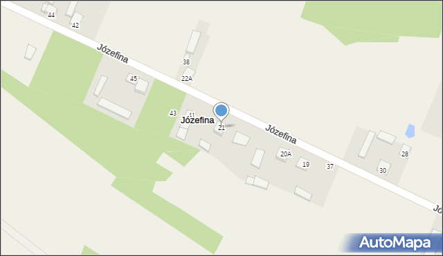 Józefina, Józefina, 21, mapa Józefina