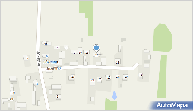 Józefina, Józefina, 12, mapa Józefina