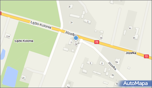 Józefka, Józefka, 1a, mapa Józefka
