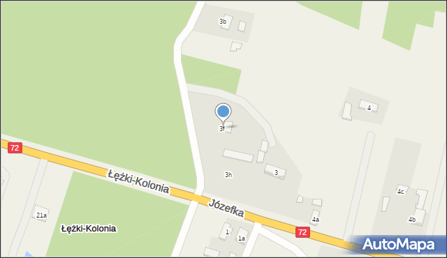 Józefka, Józefka, 3f, mapa Józefka