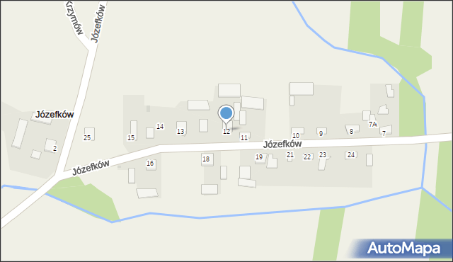 Józefków, Józefków, 12, mapa Józefków