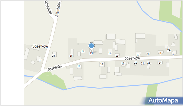 Józefków, Józefków, 13, mapa Józefków