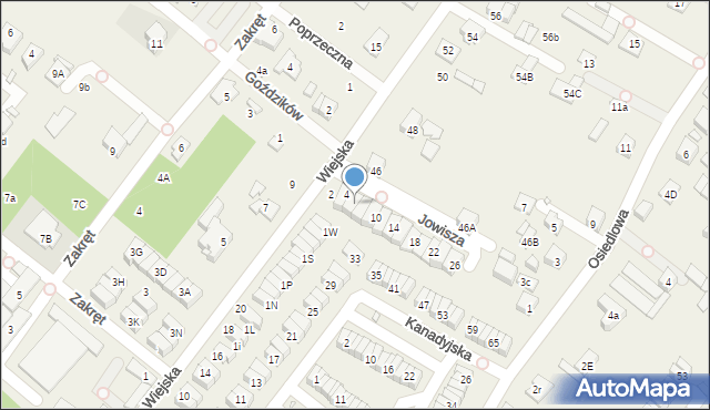 Józefosław, Jowisza, 6, mapa Józefosław