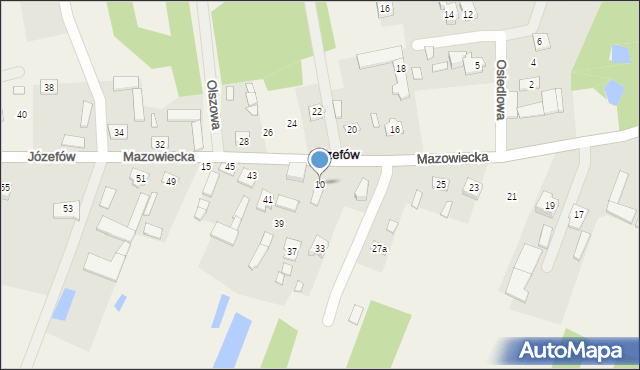 Józefów, Józefów, 10, mapa Józefów
