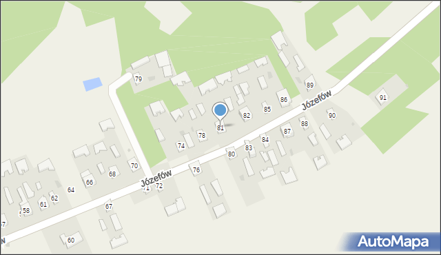 Józefów, Józefów, 81, mapa Józefów