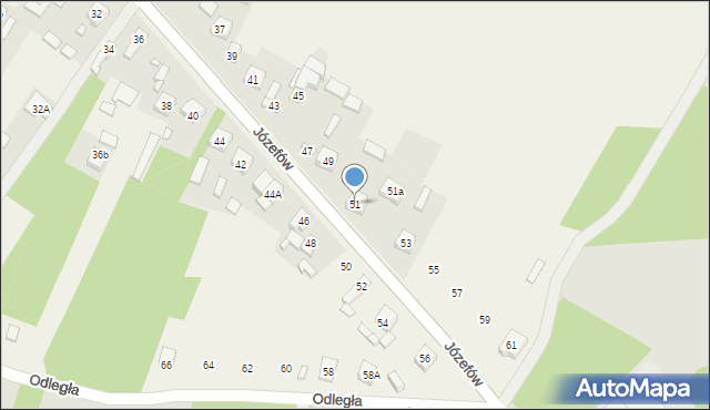 Józefów, Józefów, 51, mapa Józefów