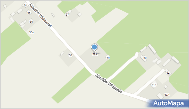 Józefów Widawski, Józefów Widawski, 58A, mapa Józefów Widawski