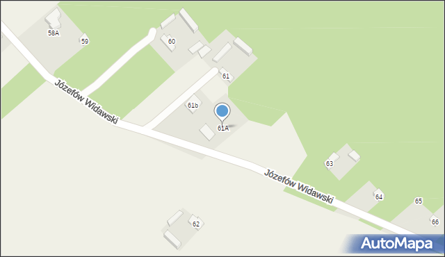 Józefów Widawski, Józefów Widawski, 61A, mapa Józefów Widawski