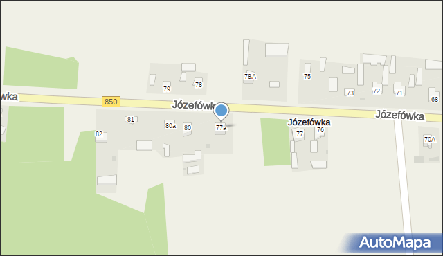 Józefówka, Józefówka, 77a, mapa Józefówka