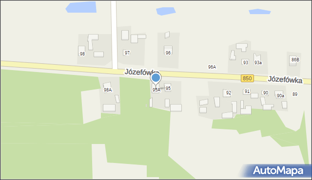 Józefówka, Józefówka, 95A, mapa Józefówka