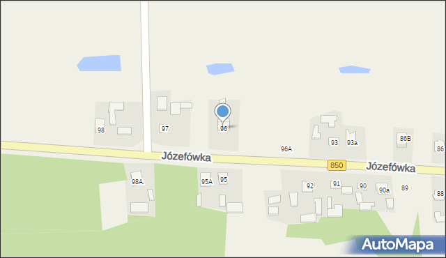 Józefówka, Józefówka, 96, mapa Józefówka