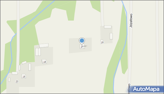 Józefowo, Józefowo, 17, mapa Józefowo
