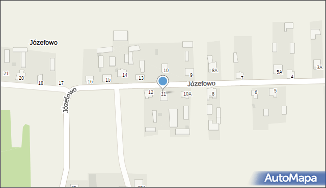 Józefowo, Józefowo, 11, mapa Józefowo
