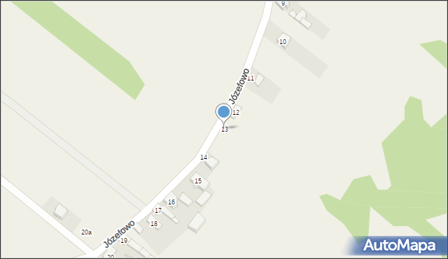 Józefowo, Józefowo, 13, mapa Józefowo