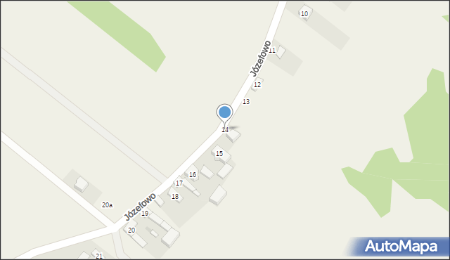 Józefowo, Józefowo, 14, mapa Józefowo