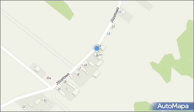 Józefowo, Józefowo, 15, mapa Józefowo