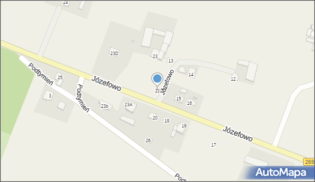 Józefowo, Józefowo, 21, mapa Józefowo
