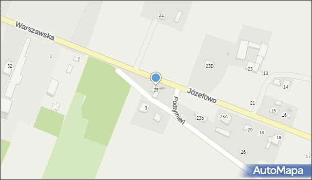 Józefowo, Józefowo, 25, mapa Józefowo