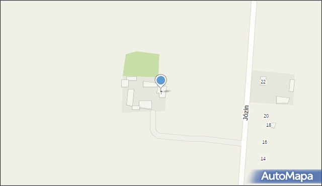 Józin, Józin, 7, mapa Józin