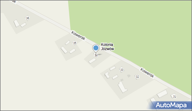 Józwów, Józwów, 34, mapa Józwów