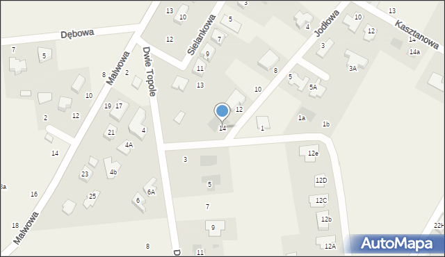 Kalinówka, Jodłowa, 14, mapa Kalinówka