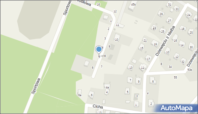 Kaliska, Jodłowa, 5, mapa Kaliska