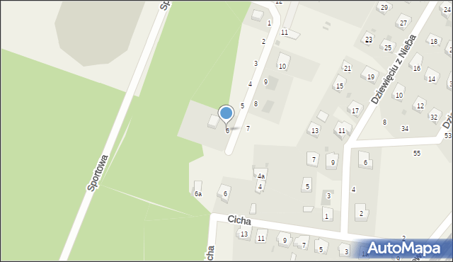 Kaliska, Jodłowa, 6, mapa Kaliska