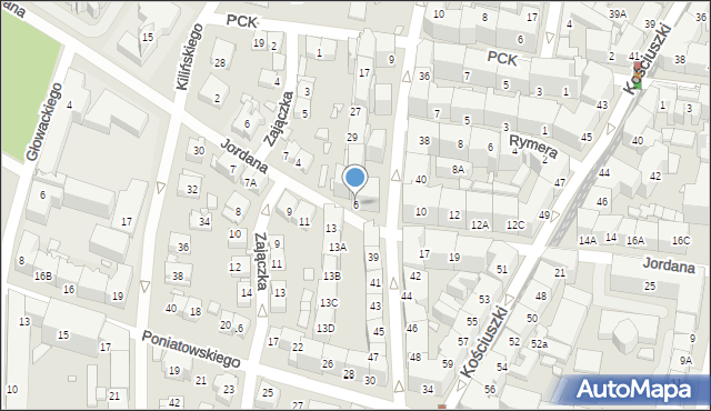 Katowice, Jordana Henryka, 6, mapa Katowic