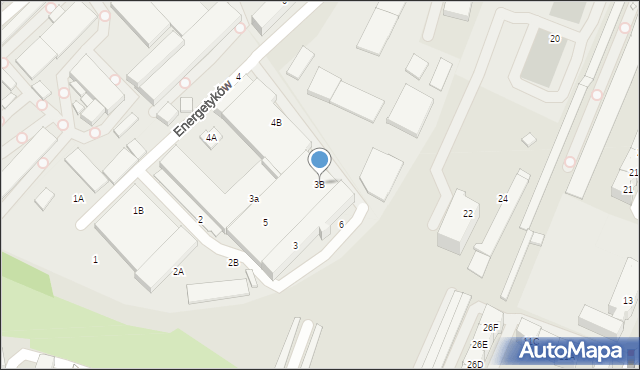 Katowice, Józefowska, 3B, mapa Katowic