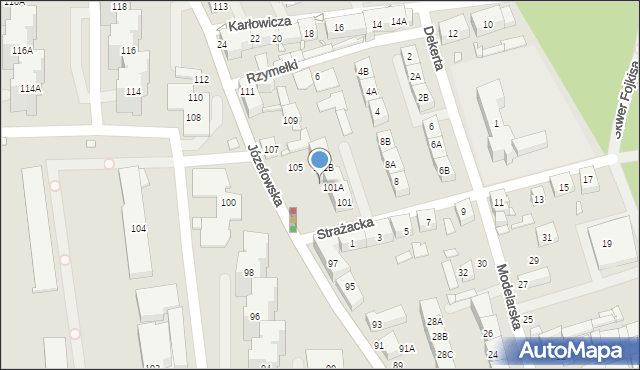 Katowice, Józefowska, 103, mapa Katowic