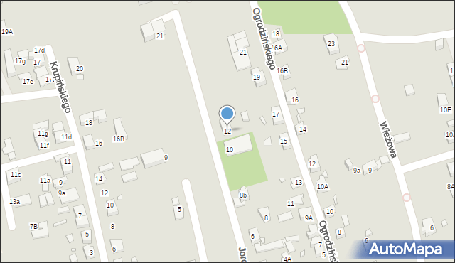 Katowice, Jordan-Łowińskiej Wandy, 12, mapa Katowic